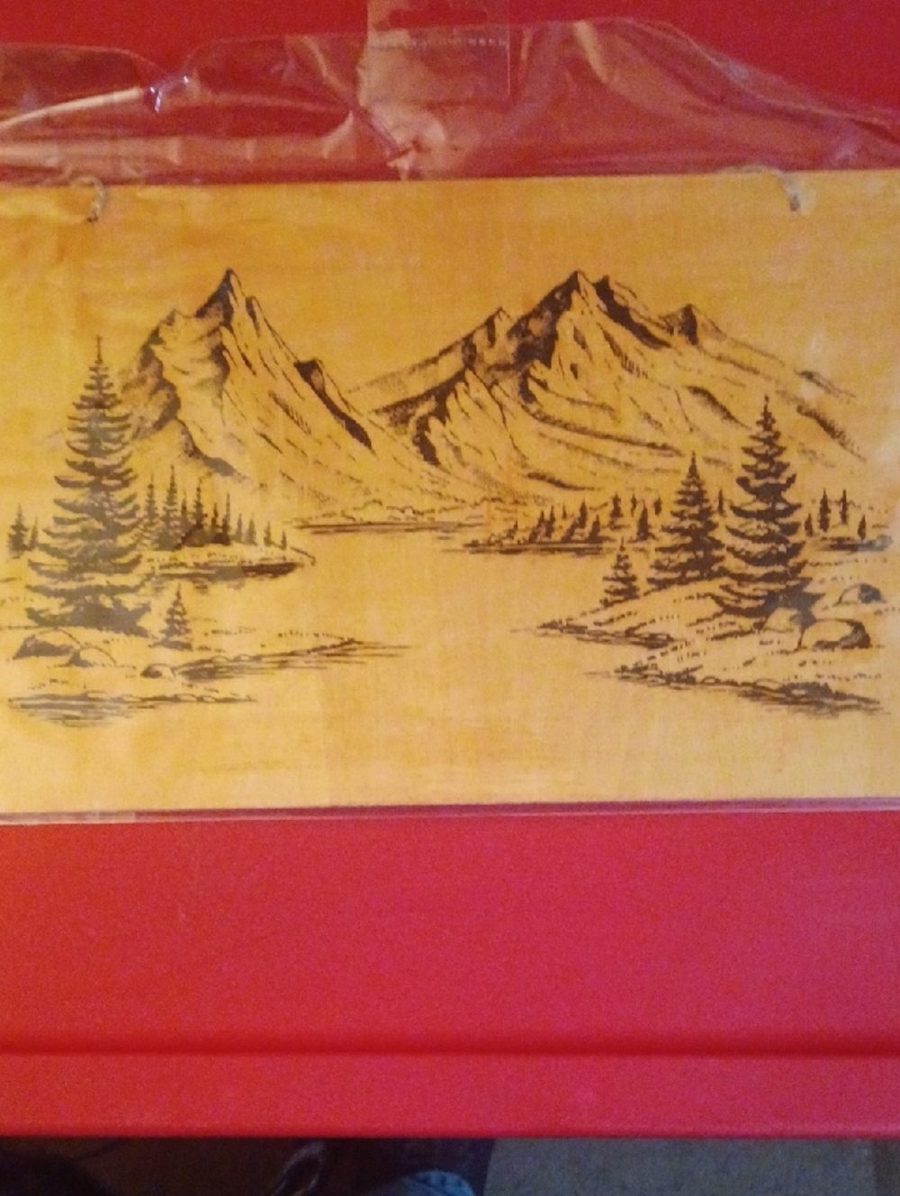 8x10 Vintage Mountain Landscape Wall Art